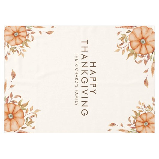 Thanksgiving Diner Nodig Boho Thema uit Tafelkleed (Voorkant (Horizontaal))