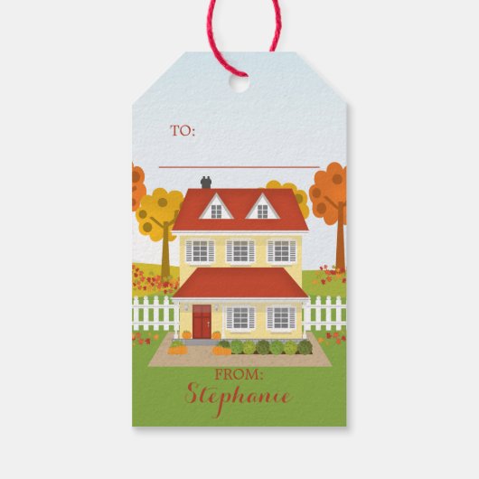 Thanksgiving Diner Open Huis Cadeaulabel (Achterkant)