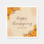 Thanksgiving Diner Papieren servetten (Voorkant)