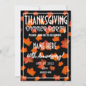 THANKSGIVING-DINER-PARTIJINVITATIE KAART (Voorkant)