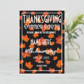 THANKSGIVING-DINER-PARTIJINVITATIE KAART (Staand voorkant)