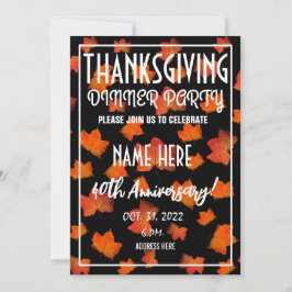 THANKSGIVING-DINER-PARTIJINVITATIE KAART