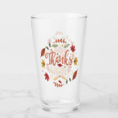 Thanksgiving Diner Party Familie Feestdagen gesche Glas (Achterkant)