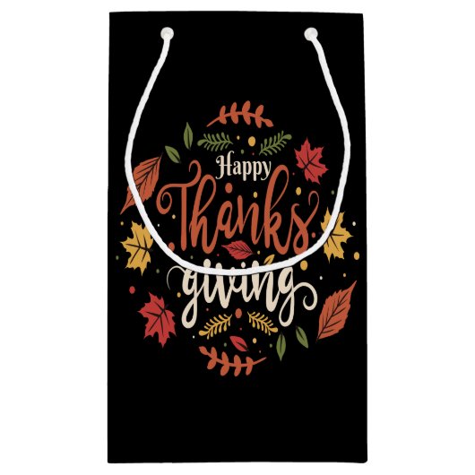 Thanksgiving Diner Party Familie Feestdagen gesche Klein Cadeauzakje (Achterkant)