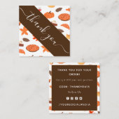 Thanksgiving diner Patroon Hartelijk dank voor soc Vierkante Visitekaartje (Voorkant / Achterkant)