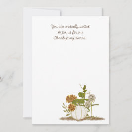 Thanksgiving Diner Platte Uitnodiging, Maat: 5 "x  Kaart