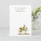 Thanksgiving Diner Platte Uitnodiging, Maat: 5 "x Kaart (Staand voorkant)