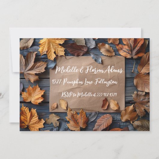 Thanksgiving Diner Pompoen Uitnodiging (Achterkant)