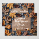 Thanksgiving Diner Pompoen Uitnodiging (Voorkant / Achterkant)