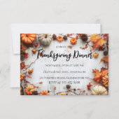 Thanksgiving Diner Pompoen Uitnodiging (Voorkant)