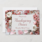 Thanksgiving Diner Pompoen Uitnodiging (Voorkant)