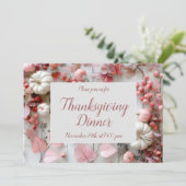 Thanksgiving Diner Pompoen Uitnodiging (Staand voorkant)