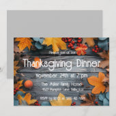 Thanksgiving Diner Pompoen Uitnodiging (Voorkant / Achterkant)