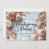 Thanksgiving Diner Pompoen Uitnodiging (Voorkant)