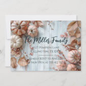 Thanksgiving Diner Pompoen Uitnodiging (Achterkant)