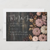 Thanksgiving Diner Pompoen Uitnodiging Rustiek (Achterkant)