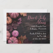 Thanksgiving Diner Pompoen Uitnodiging Rustiek (Achterkant)