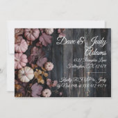 Thanksgiving Diner Pompoen Uitnodiging Rustiek (Achterkant)