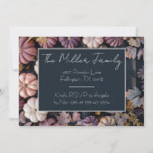 Thanksgiving Diner Pompoen Uitnodiging Rustiek (Achterkant)