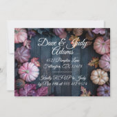 Thanksgiving Diner Pompoen Uitnodiging Rustiek (Achterkant)