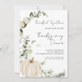Thanksgiving Diner Pompoen Uitnodiging Sjabloon (Voorkant)
