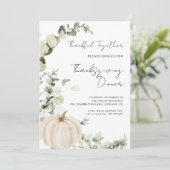 Thanksgiving Diner Pompoen Uitnodiging Sjabloon (Staand voorkant)