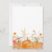 Thanksgiving Diner Pompoen Wildflower Modern Kaart (Achterkant)