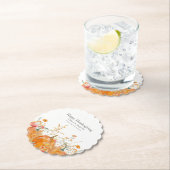 Thanksgiving Diner Pompoen Wildflower Modern Kartonnen Onderzetters (Insitu)