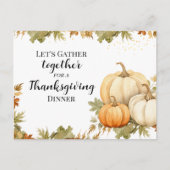Thanksgiving Diner Pompoenoogst Briefkaart (Voorkant)