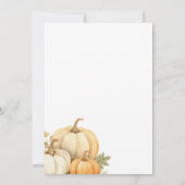 Thanksgiving Diner Pompoenoogst Kaart (Achterkant)