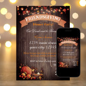 Thanksgiving-diner - Rustic Woods pompoen Feestdagenkaart