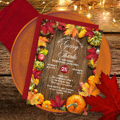 Thanksgiving, diner - Rustic Woodsy, Bedankt  Kaart