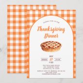 Thanksgiving Diner Rustiek Uitnodiging (Voorkant / Achterkant)