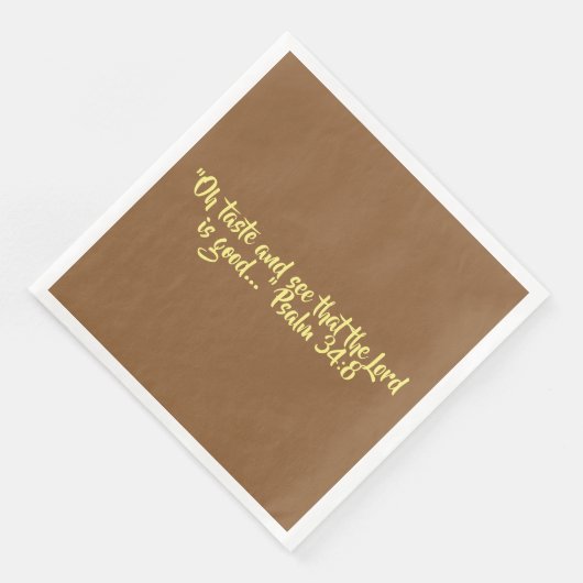 Thanksgiving Diner servet "Proef en zie" (Hoek)