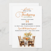 Thanksgiving Diner Tafel Verzamelen Kaart (Voorkant / Achterkant)