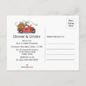 Thanksgiving Diner Truck Pompoenen Uitnodiging Briefkaart (Achterkant)