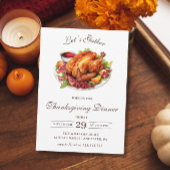 Thanksgiving Diner Turkije Herfst Modern Chic Kaart