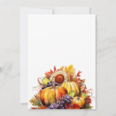 Thanksgiving Diner Turkije Herfst Modern Chic Kaart (Achterkant)