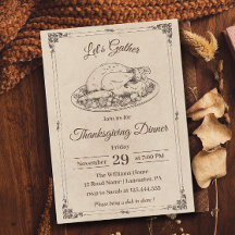 Thanksgiving Diner Turkije Rustieke  Herfst