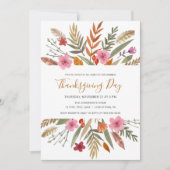 THANKSGIVING DINER UITNODIGEN WATERVERF HERFST GEB KAART (Voorkant)