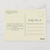 Thanksgiving Diner Uitnodiging Bloemen witte boog (Achterkant)