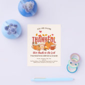 THANKSGIVING DINER Uitnodiging kerkdienst Flyer (Enkel)