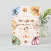 Thanksgiving Diner Uitnodiging - Laten we verzamel (Staand voorkant)