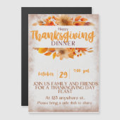Thanksgiving Diner Uitnodiging - Rustieke Herfst F Magnetische Uitnodiging (Voorkant / Achterkant)