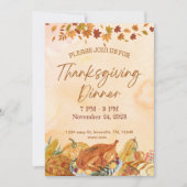 Thanksgiving diner uitnodiging sjabloon (Voorkant)