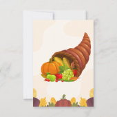 Thanksgiving diner Uitnodiging sjabloon (bewerkbaa (Achterkant)