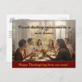 Thanksgiving Diner Vastgoed Marketing Briefkaart (Voorkant / Achterkant)