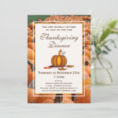 THANKSGIVING DINER Viering POMPOEN Kaart (Staand voorkant)