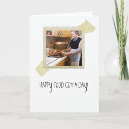 Thanksgiving Diner Voedsel Coma Humor Feestdagen Kaart