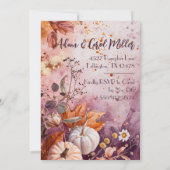 Thanksgiving Diner Waterverf Pompoenen Uitnodiging (Achterkant)